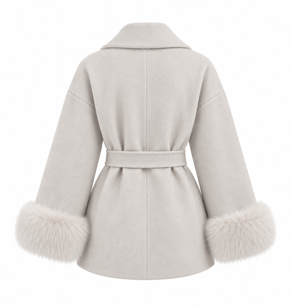MONTARI FUR CUFF WRAP COAT