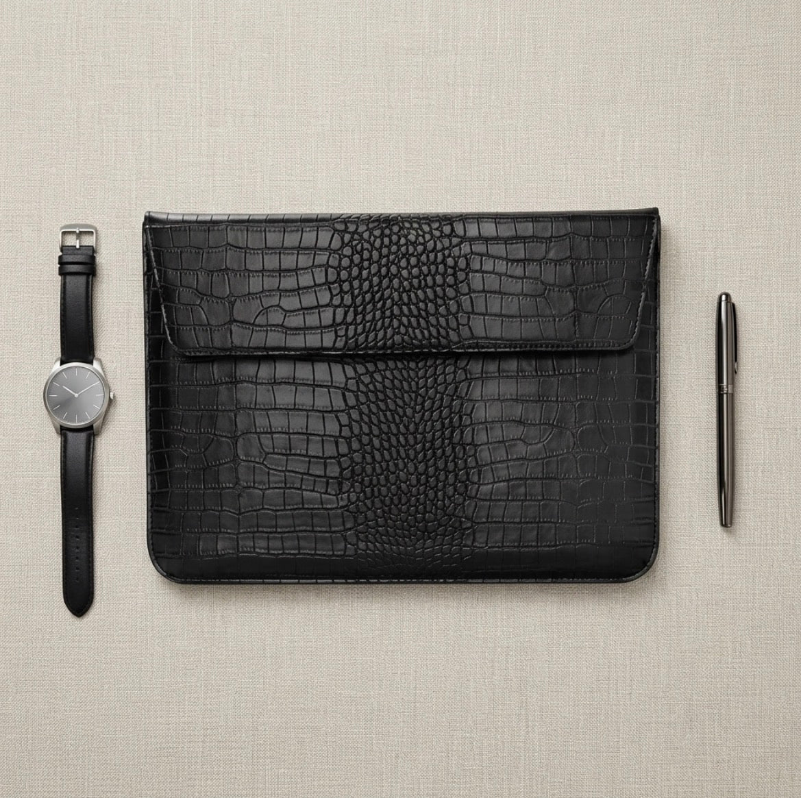 MONTARI CROCO LAPTOP SLEEVE