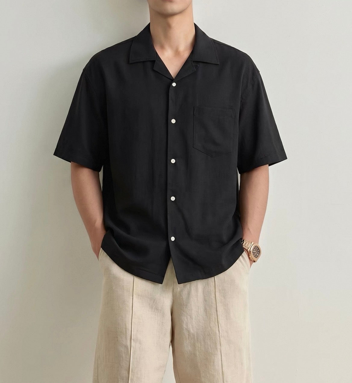 MONTARI LINEN CAMP SHIRT