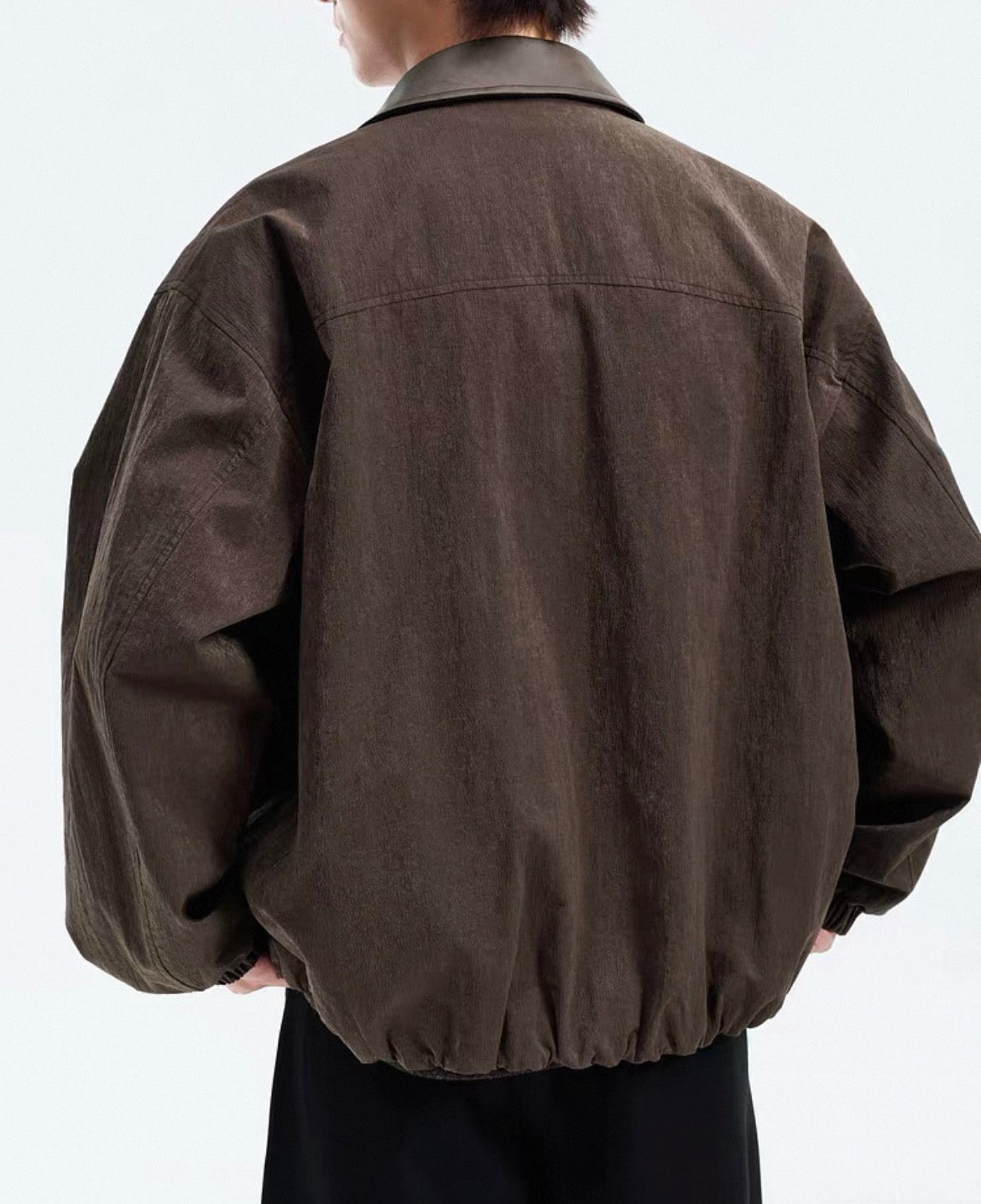 MONTARI VINTAGE LEATHER COLLAR JACKET