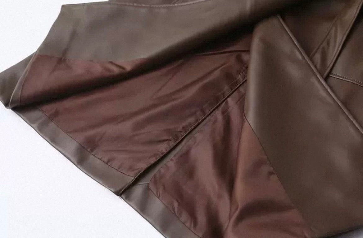 MONTARI SIENNA LEATHER COAT