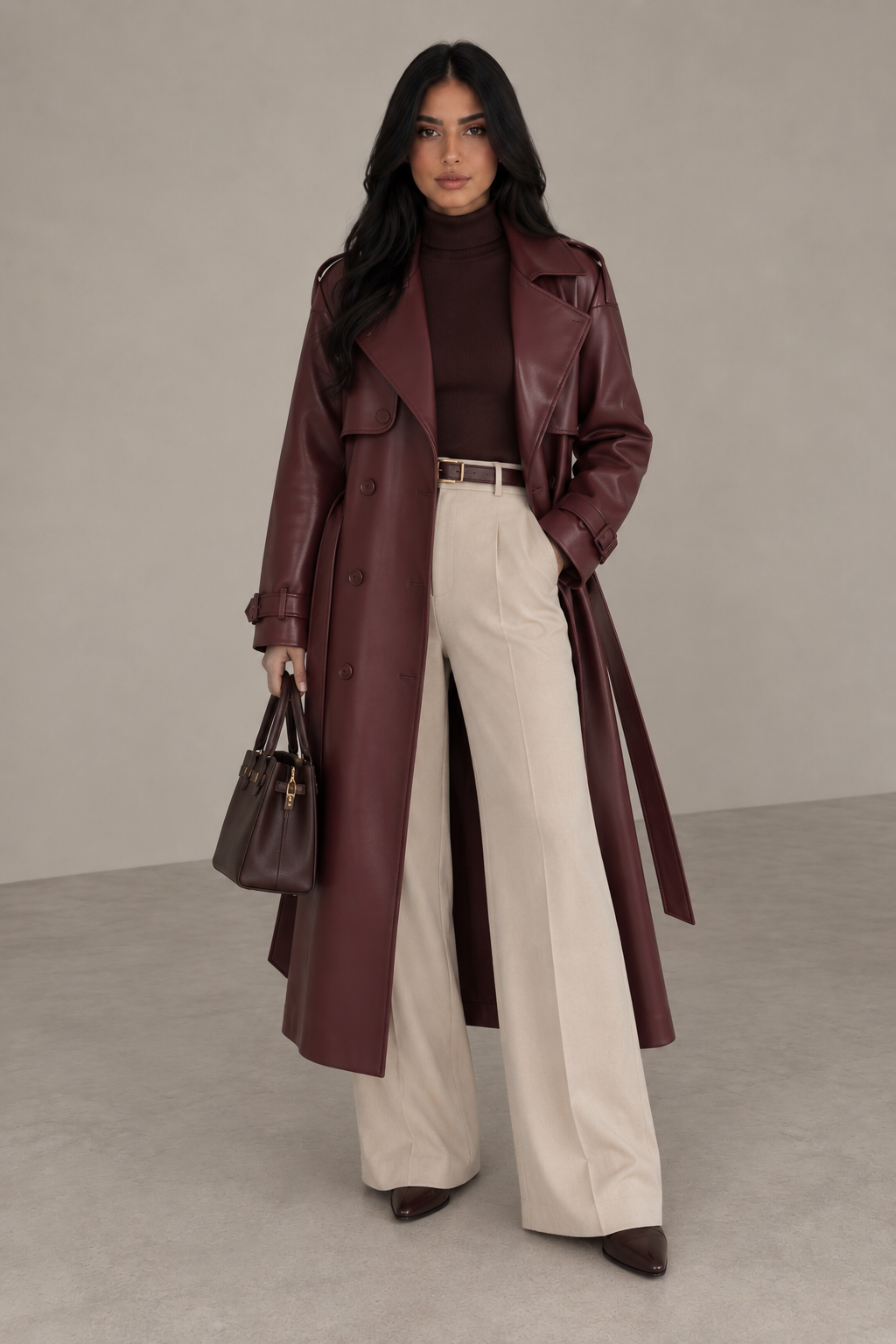 MONTARI SIENNA LEATHER COAT