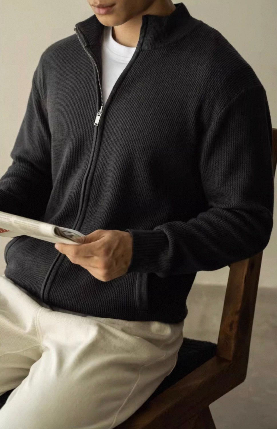 MONTARI ZIP-UP KNIT JACKET