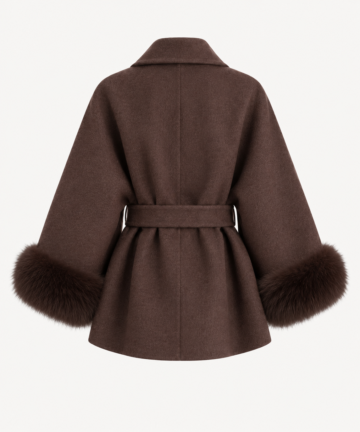 MONTARI FUR CUFF WRAP COAT