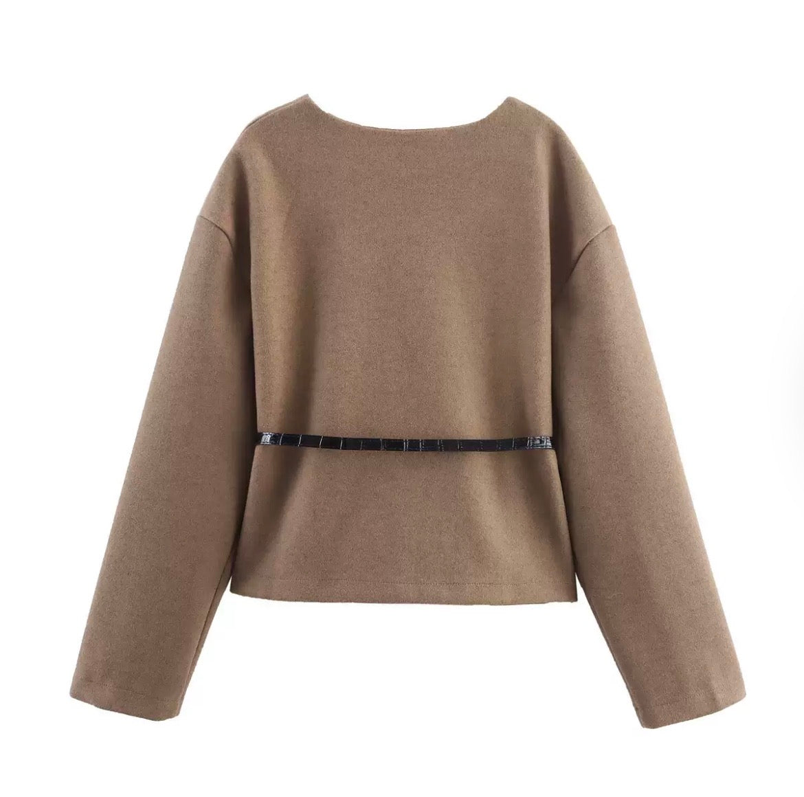 MONTARI BELTED CROPPED JACKET