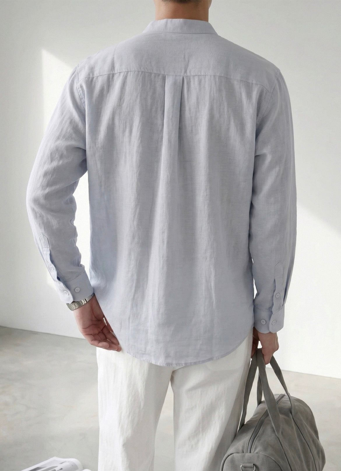 MONTARI LINEN STAND COLLAR