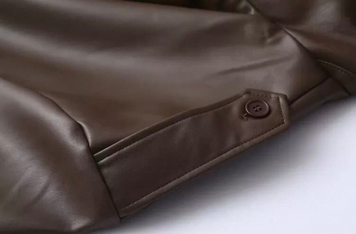 MONTARI SIENNA LEATHER COAT