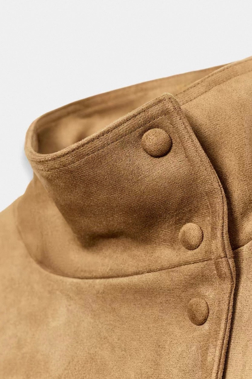 MONTARI CINCHED SUEDE JACKET