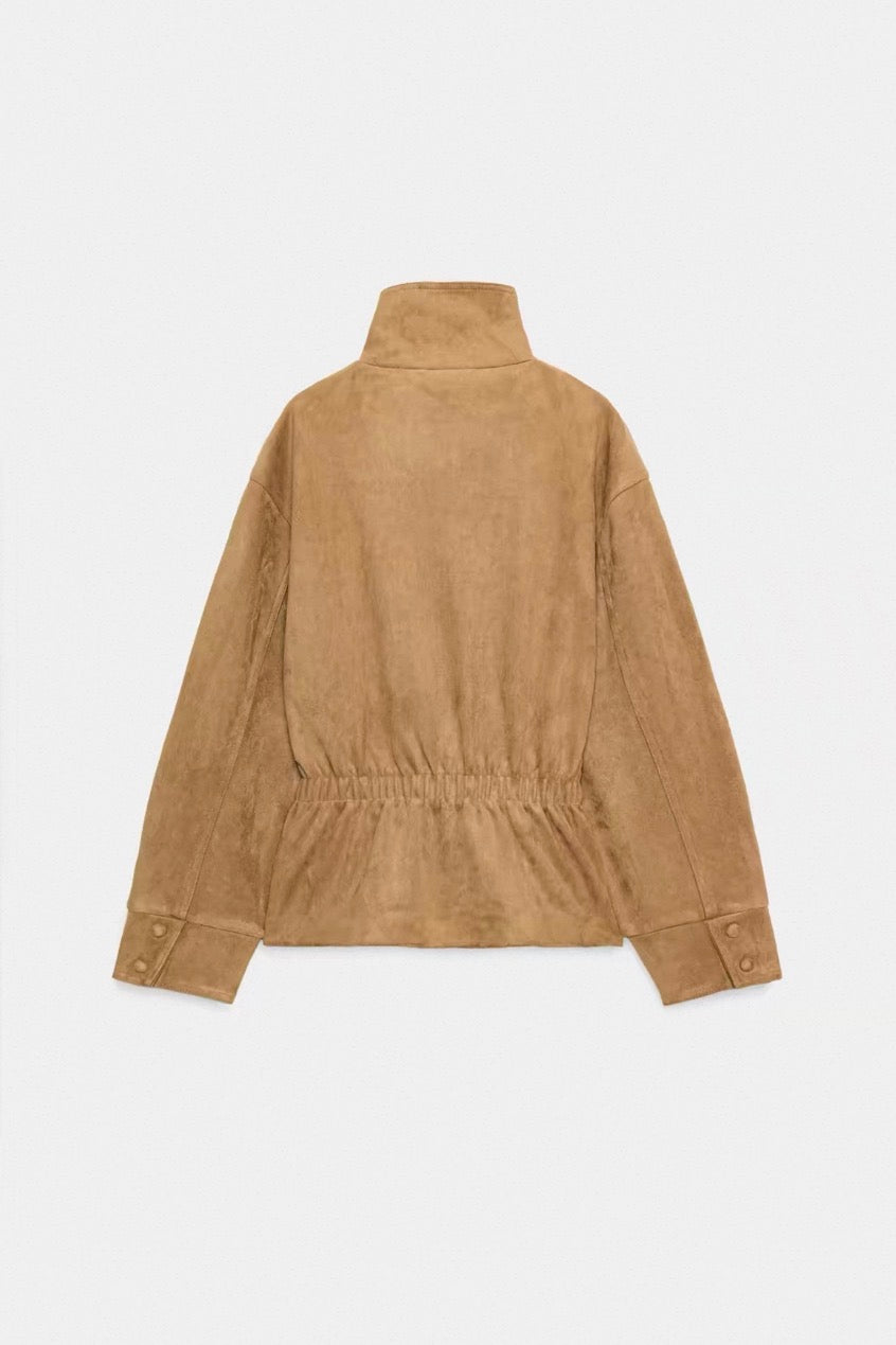 MONTARI CINCHED SUEDE JACKET