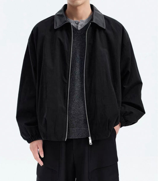 MONTARI VINTAGE LEATHER COLLAR JACKET