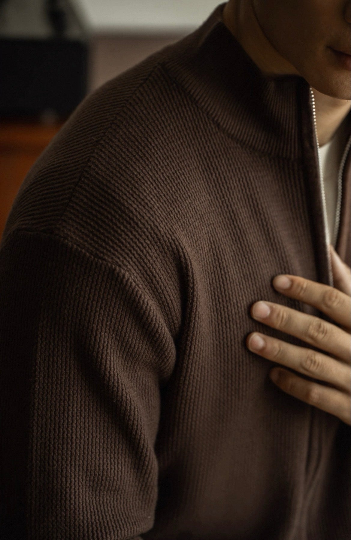 MONTARI ZIP-UP KNIT JACKET
