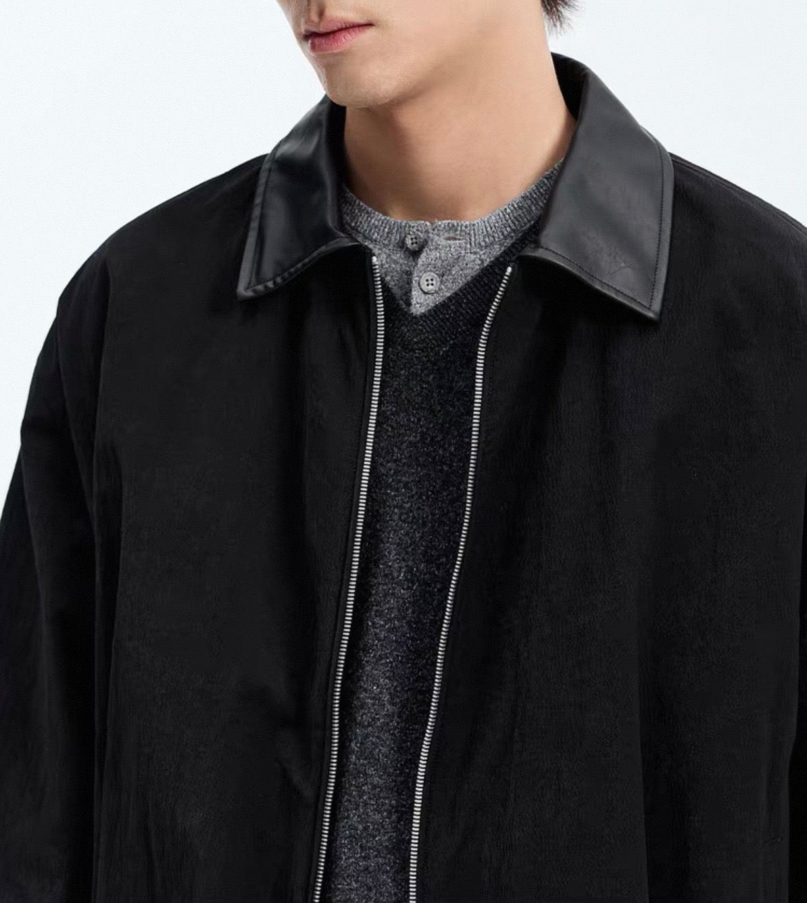 MONTARI VINTAGE LEATHER COLLAR JACKET