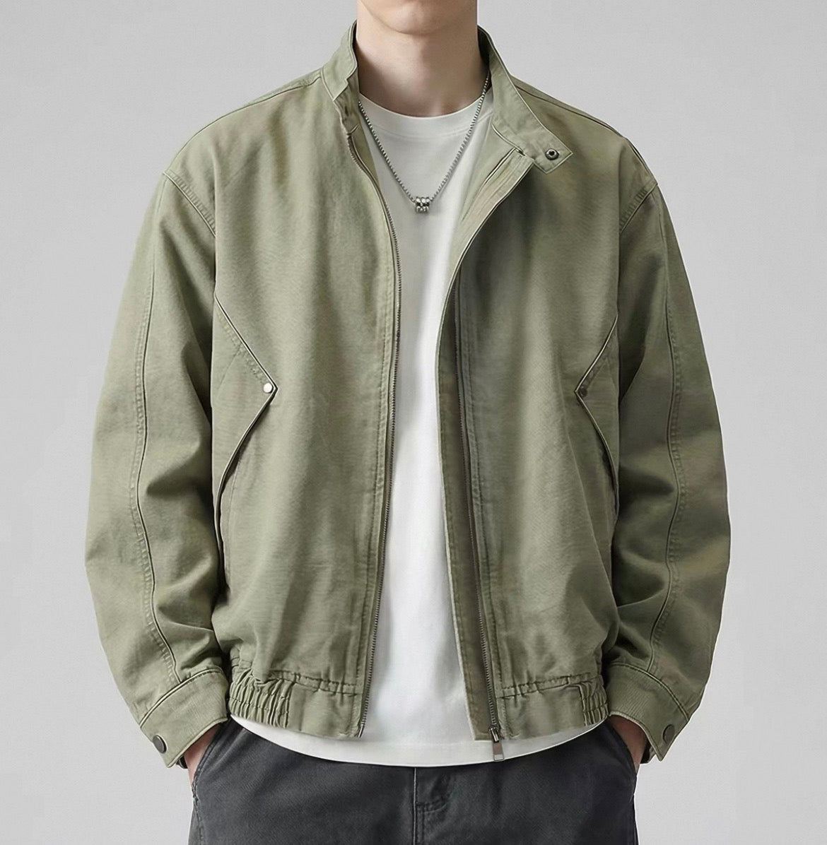 MONTARI VINTAGE ZIPPER BOMBER JACKET