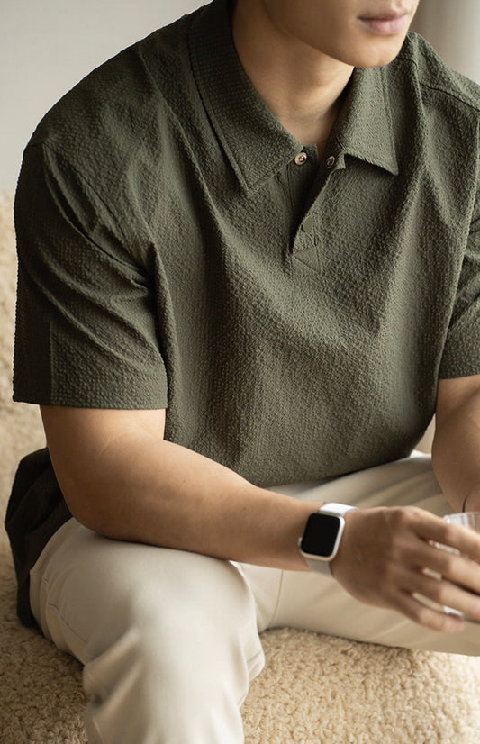 MONTARI TEXTURED POLO SHIRT