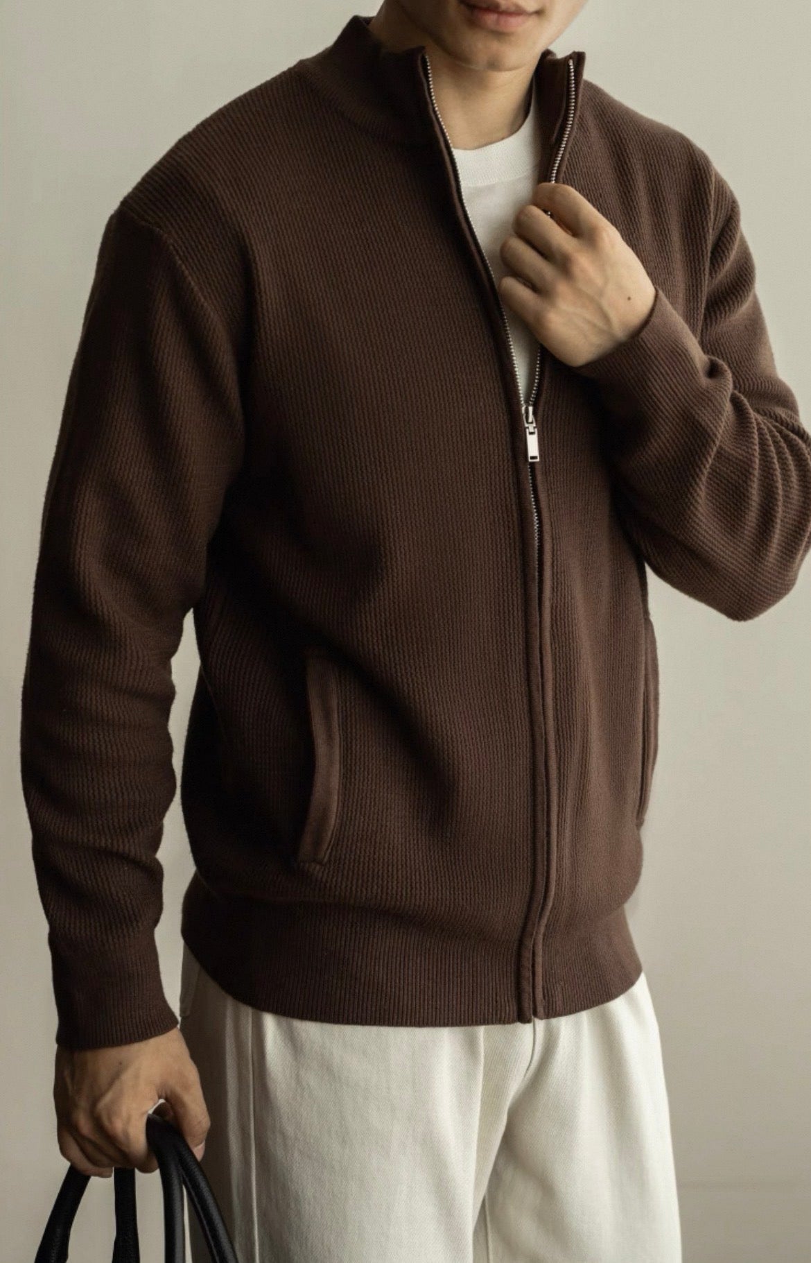 MONTARI ZIP-UP KNIT JACKET