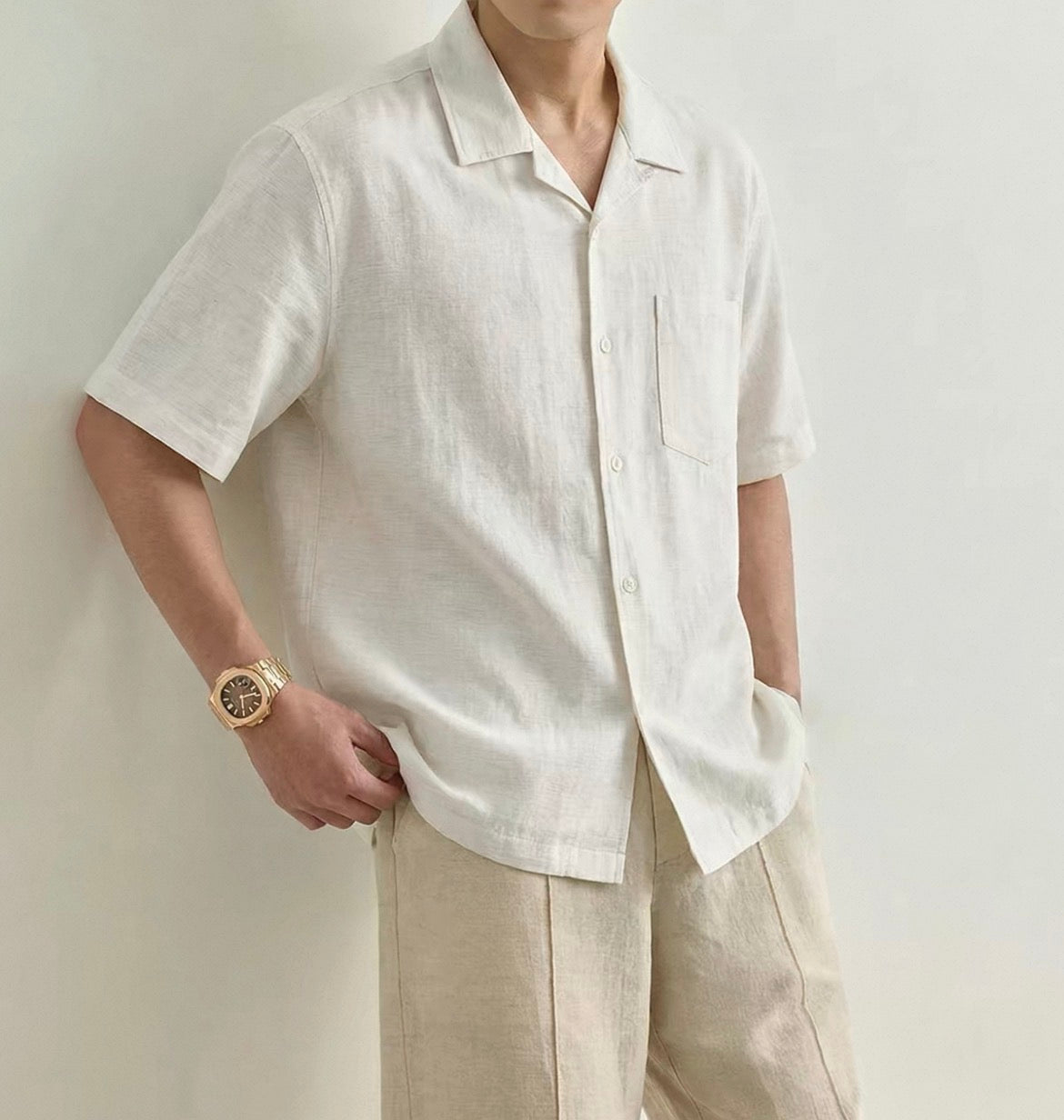 MONTARI LINEN CAMP SHIRT