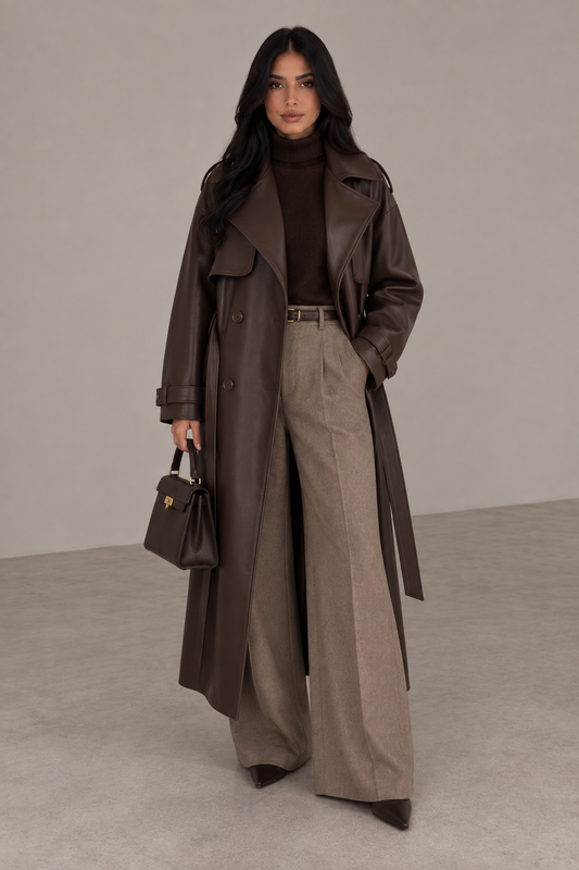 MONTARI SIENNA LEATHER COAT