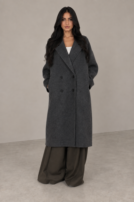MONTARI YAK WOOL DOUBLE-BREASTED COAT