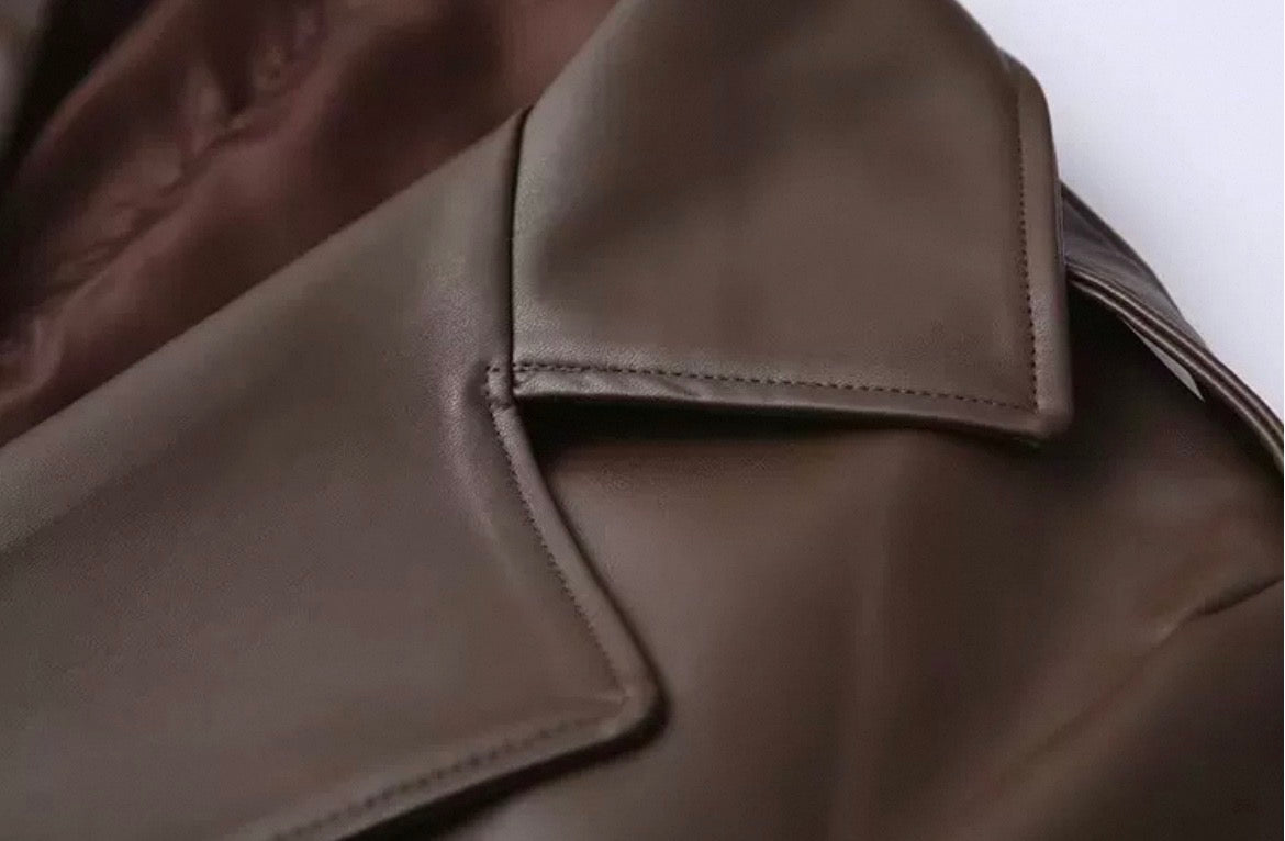 MONTARI SIENNA LEATHER COAT