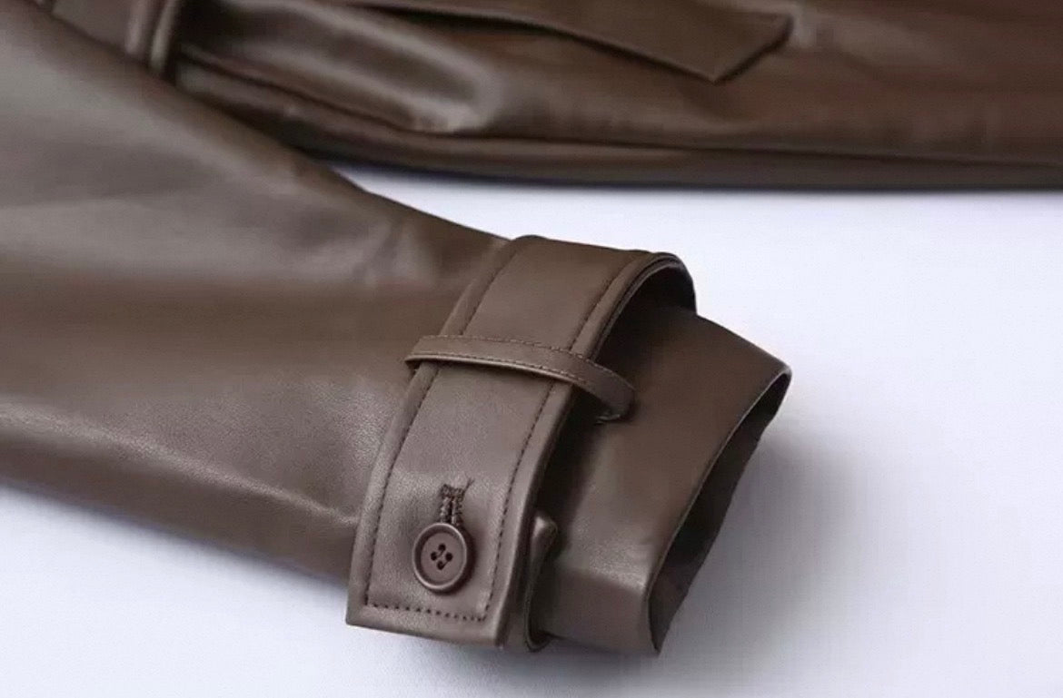 MONTARI SIENNA LEATHER COAT