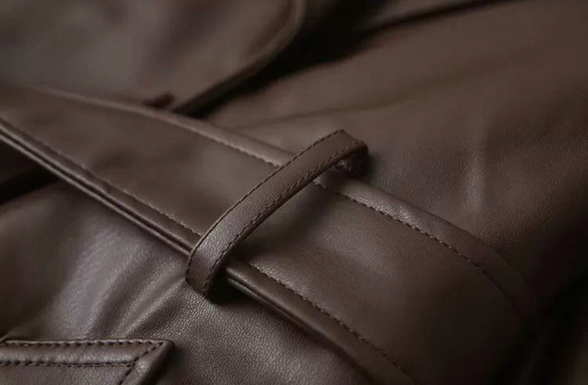 MONTARI SIENNA LEATHER COAT