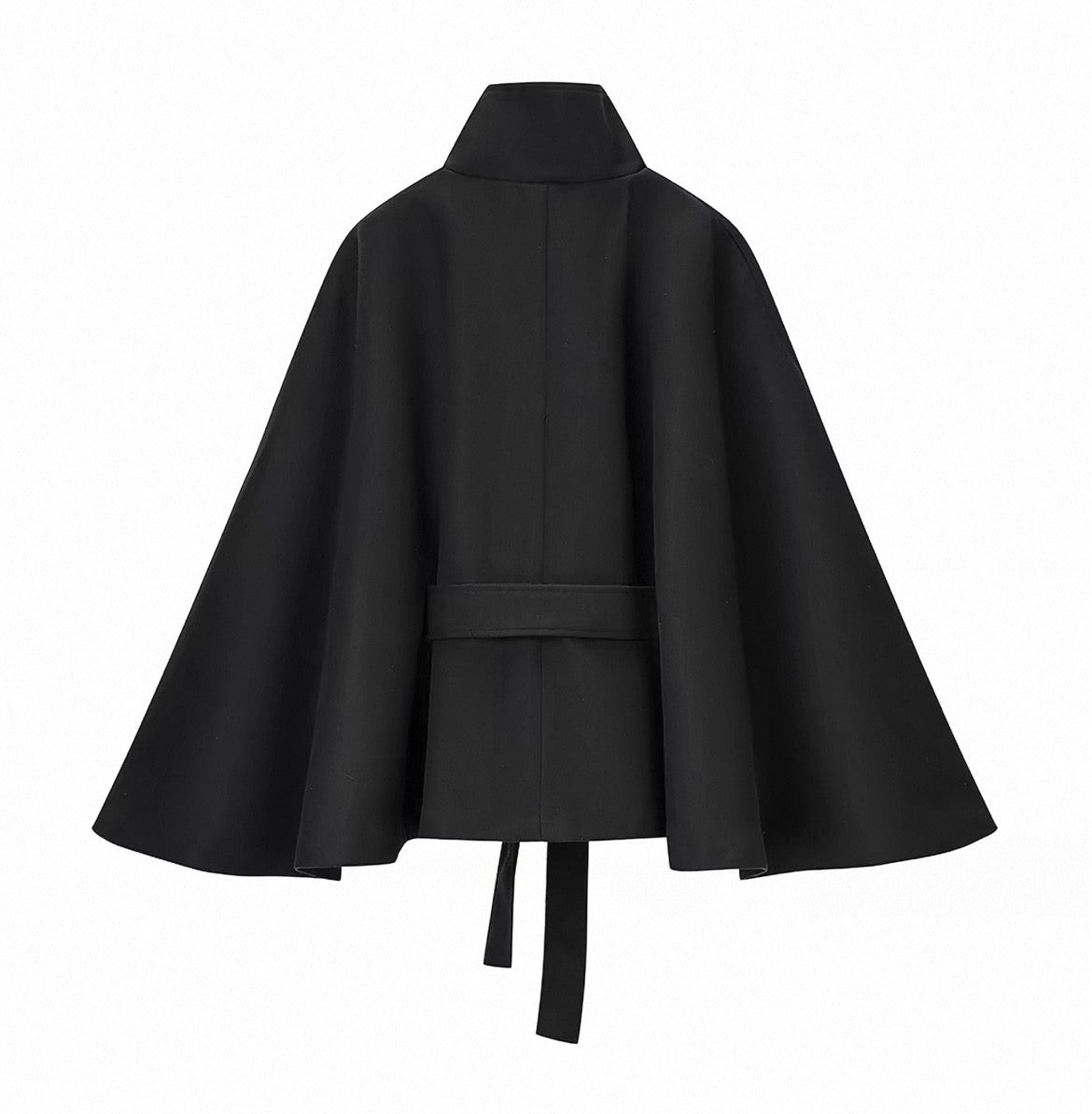 MONTARI TIE-FRONT CAPE JACKET