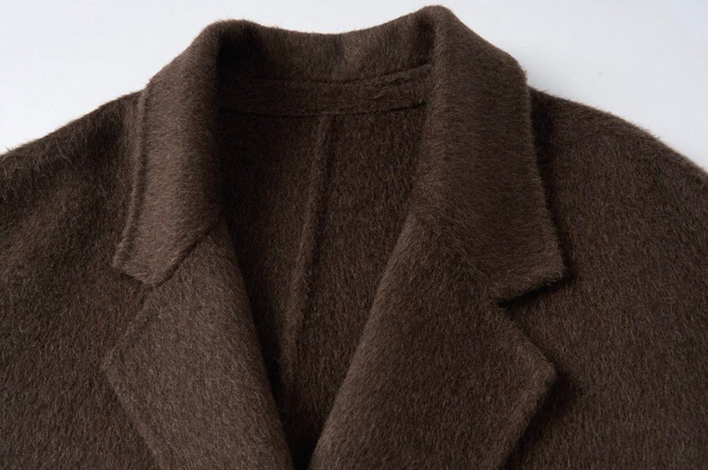 MONTARI YAK WOOL DOUBLE-BREASTED COAT