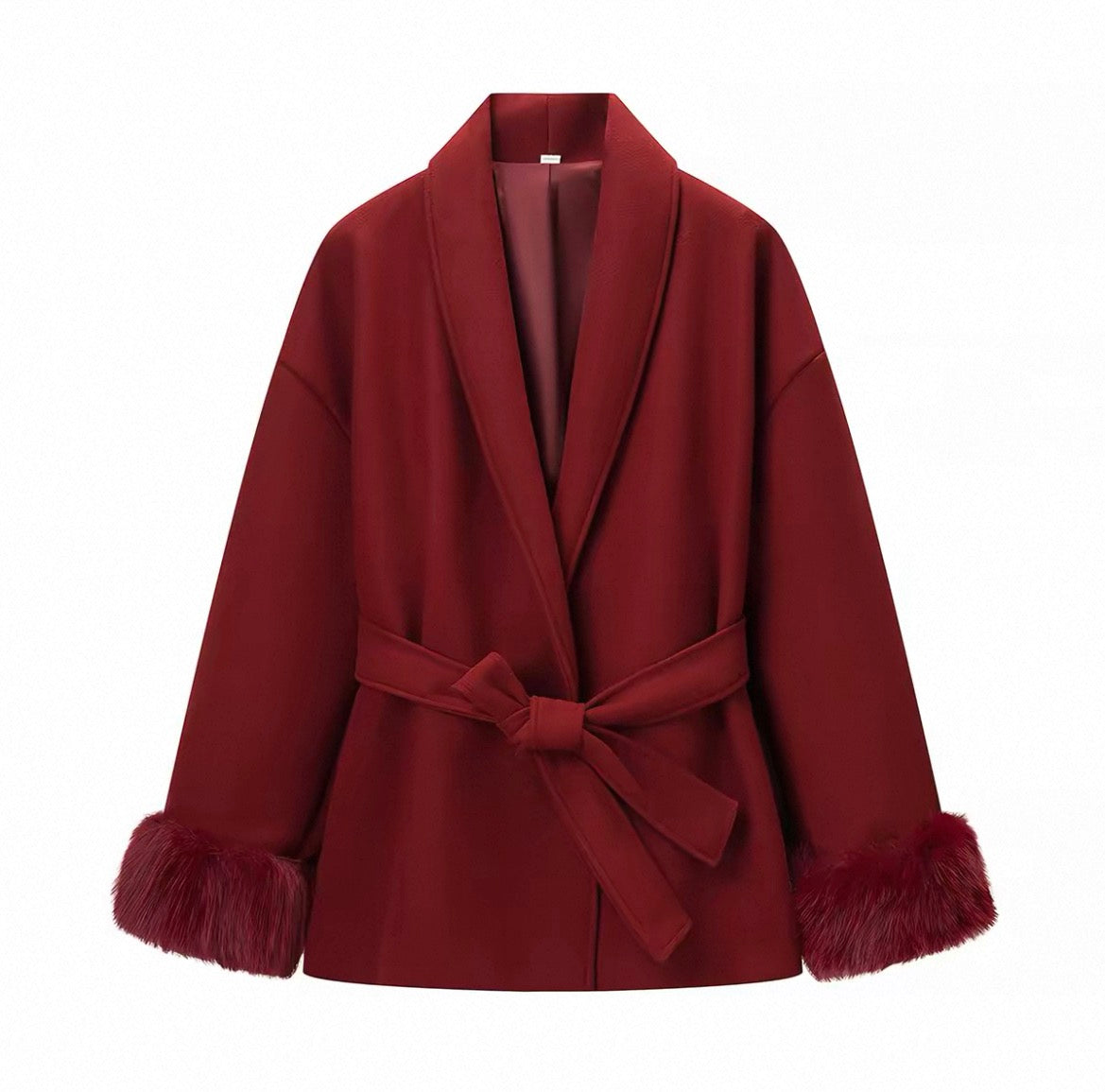 MONTARI MATÉ FUR CUFF WRAP JACKET