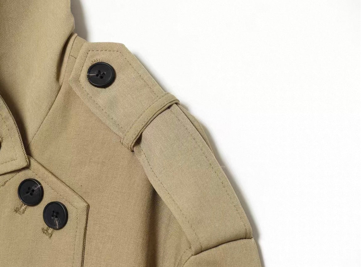 MONTARI BELTED STAND COLLAR JACKET