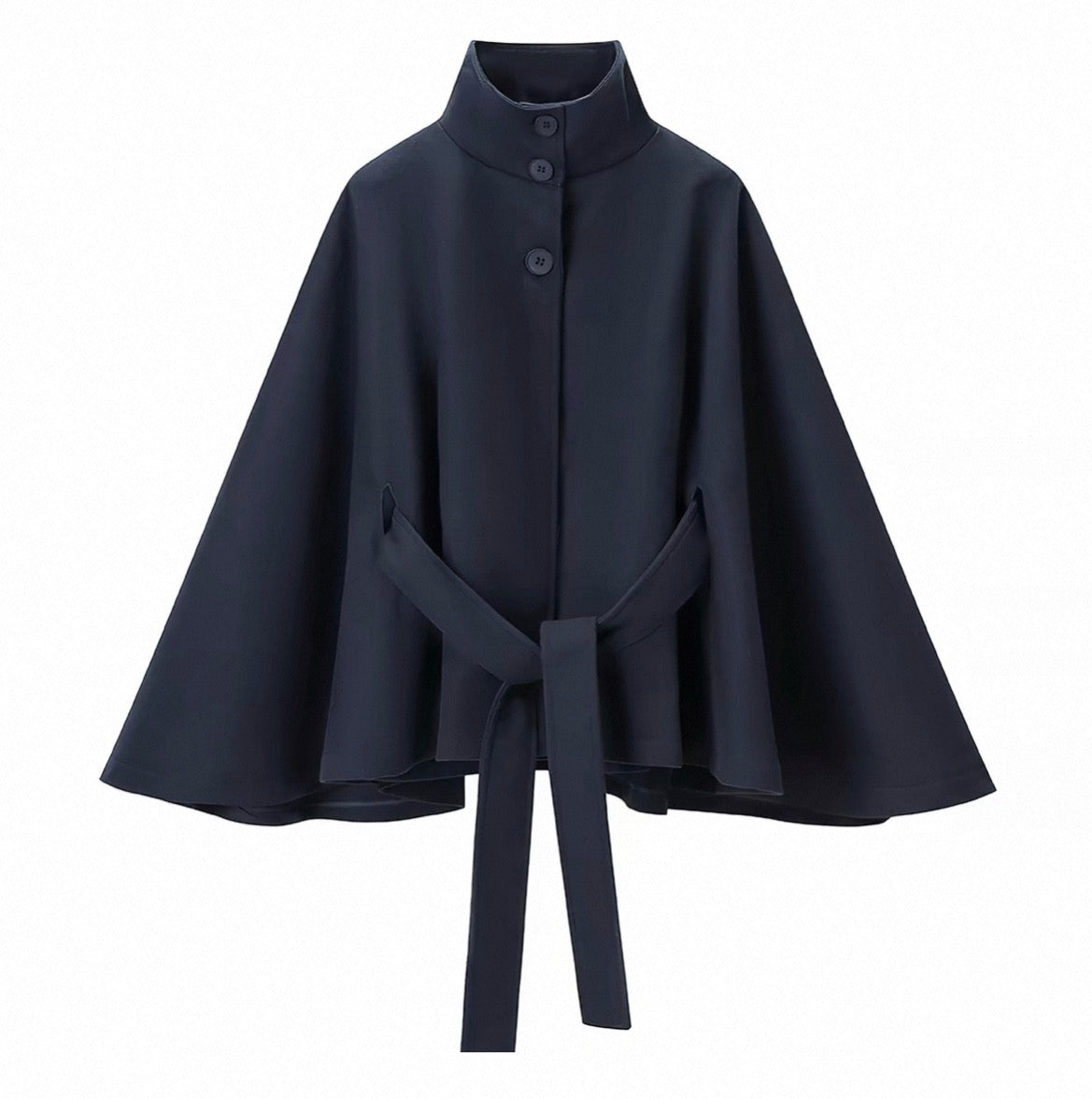 MONTARI BELTED CAPE JACKET