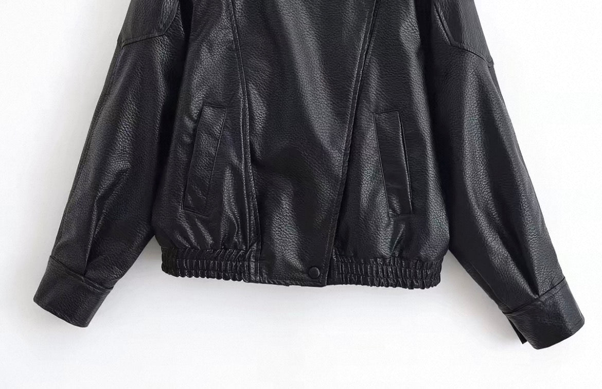 MONTARI LEATHER BOMBER JACKET