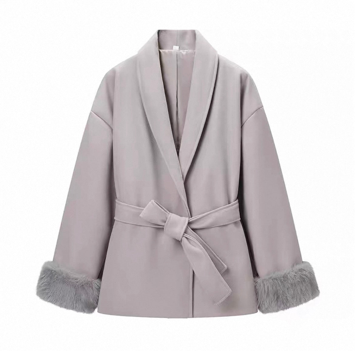 MONTARI MATÉ FUR CUFF WRAP JACKET