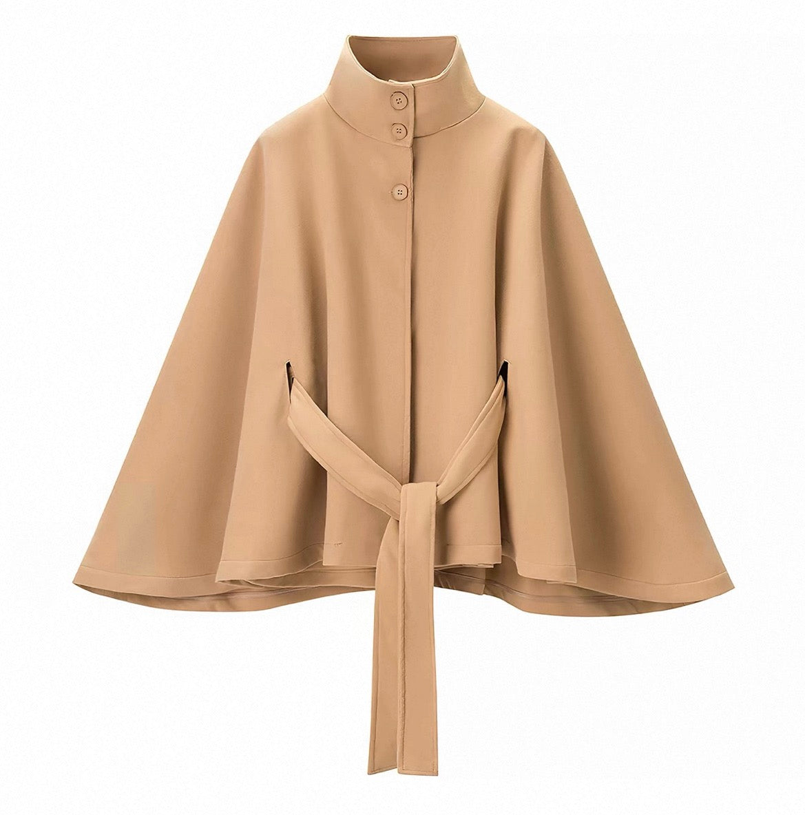 MONTARI BELTED CAPE JACKET