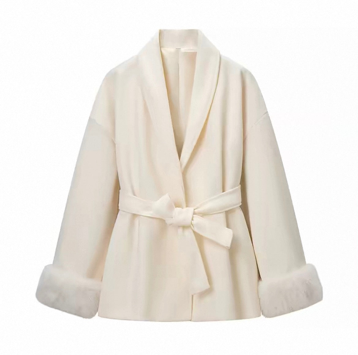 MONTARI MATÉ FUR CUFF WRAP JACKET