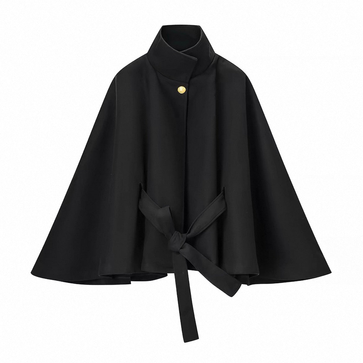MONTARI TIE-FRONT CAPE JACKET