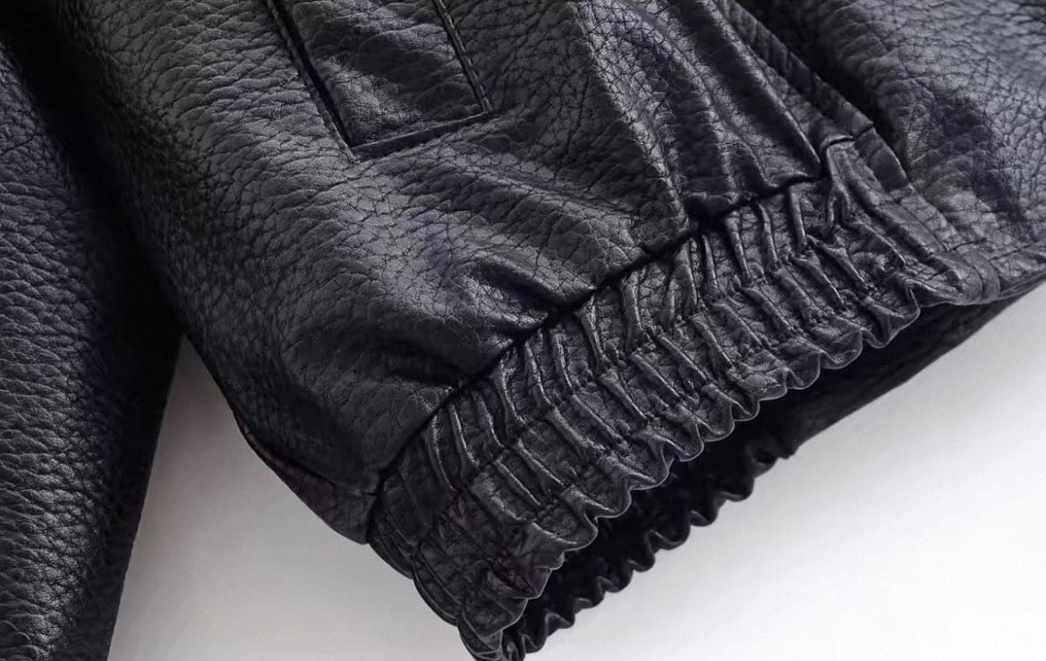 MONTARI LEATHER BOMBER JACKET