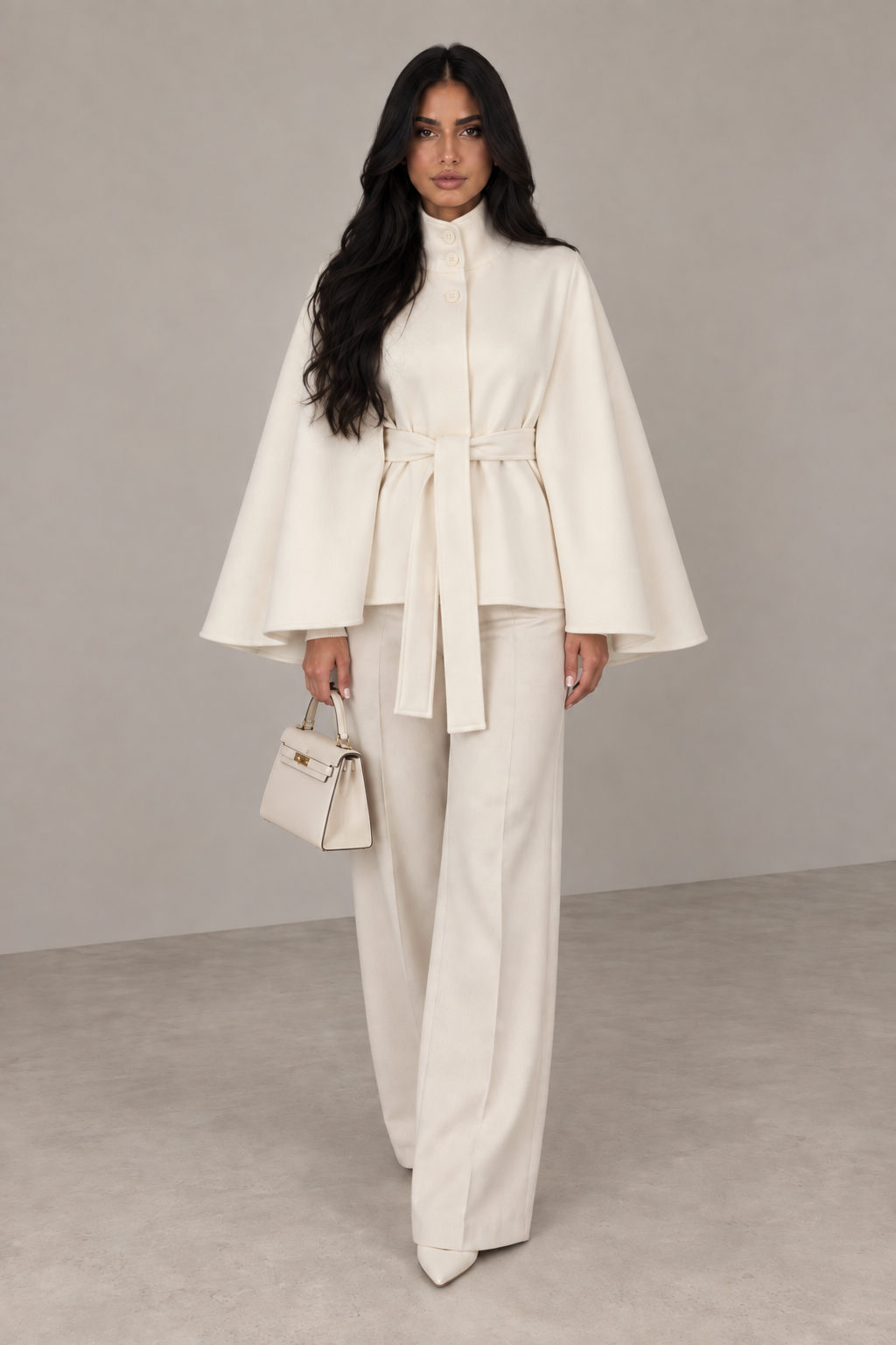 MONTARI BELTED CAPE JACKET
