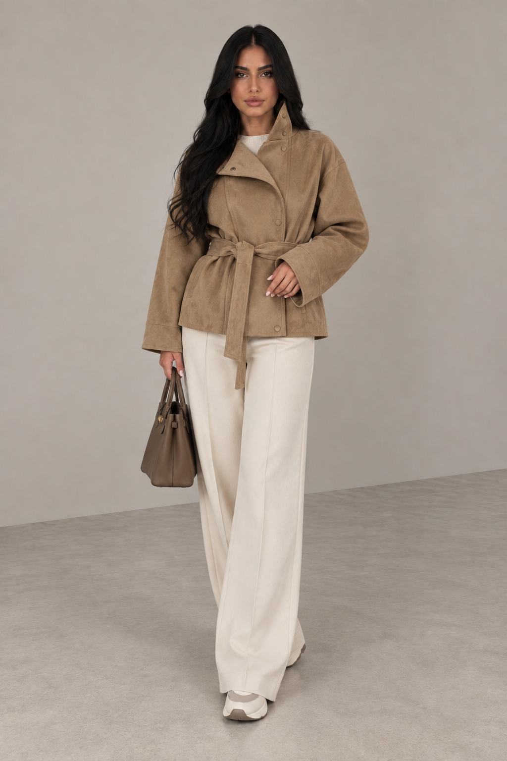 MONTARI CINCHED SUEDE JACKET