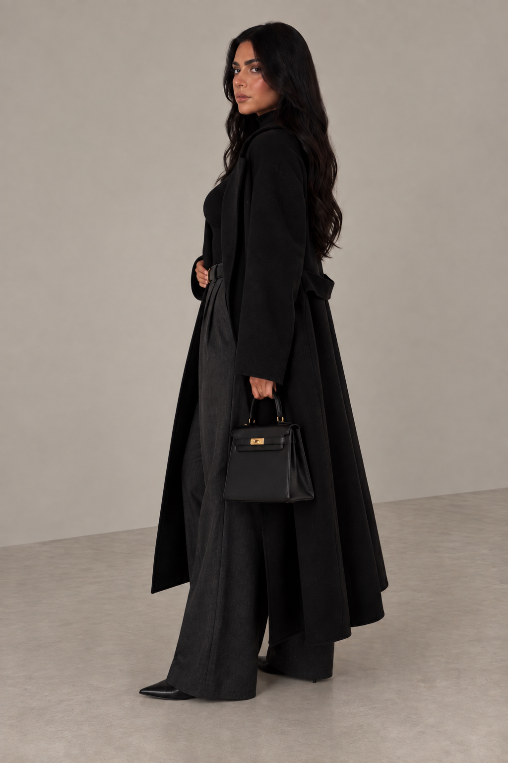 MONTARI BELTED LONG COAT