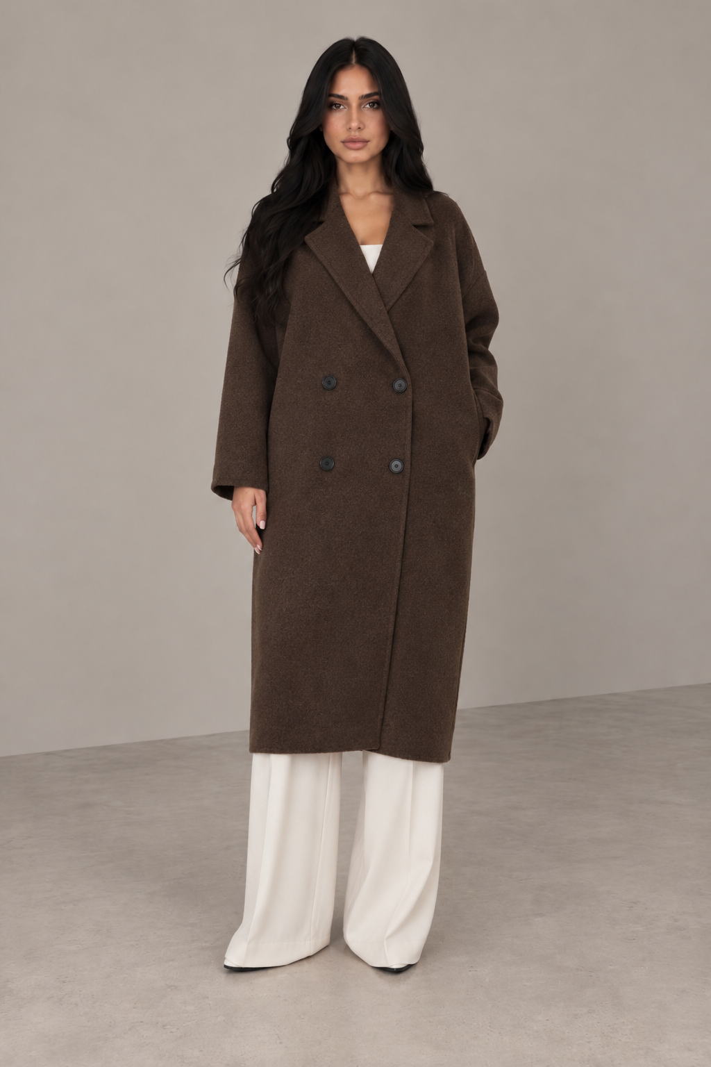 MONTARI YAK WOOL DOUBLE-BREASTED COAT