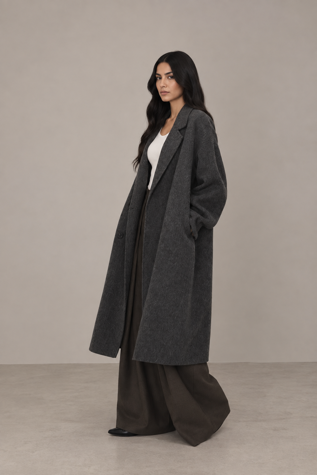 MONTARI YAK WOOL DOUBLE-BREASTED COAT