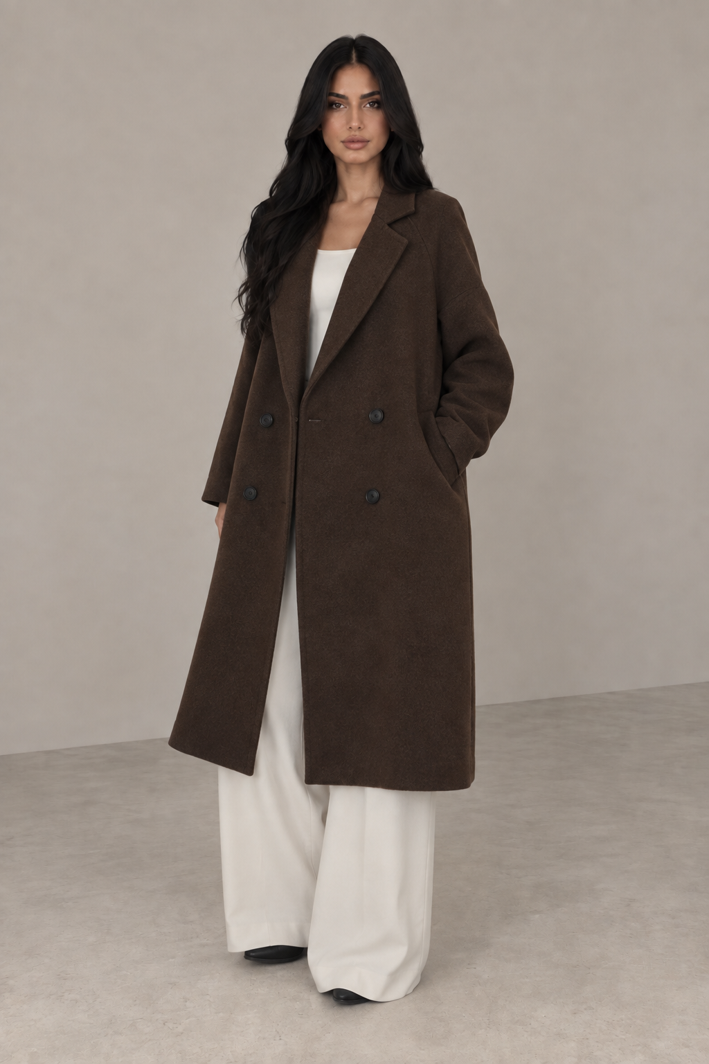 MONTARI YAK WOOL DOUBLE-BREASTED COAT