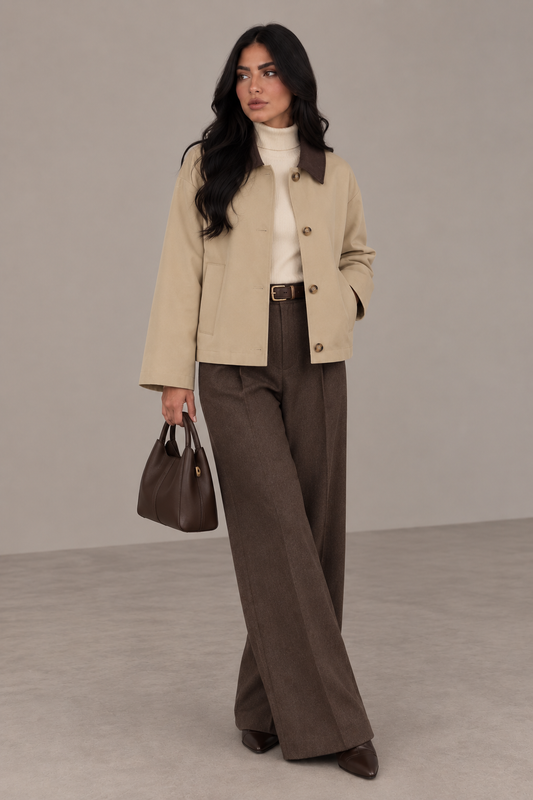 MONTARI CONTRAST COLLAR JACKET