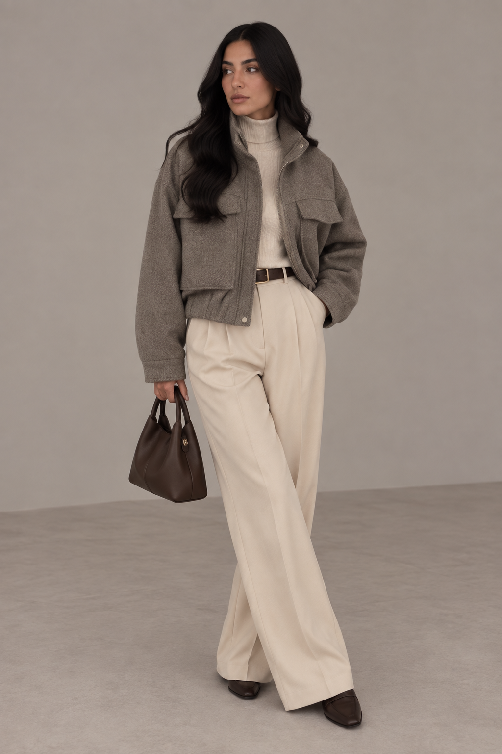 MONTARI HERRINGBONE UTILITY JACKET